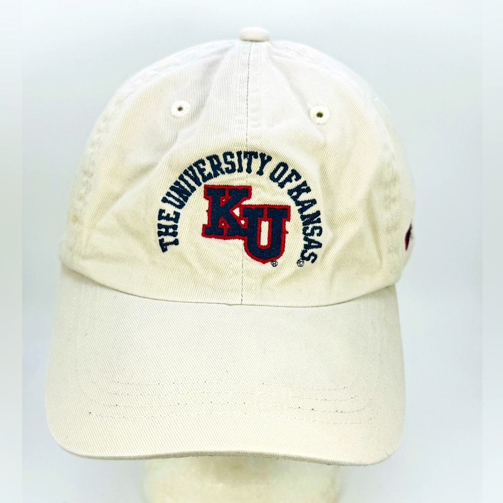 Kansas University Jayhawks KU NCAA Cap Hat Strapback Gear For Sports STAIN!READ!